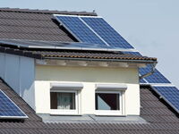 Beispiel eines Vorbaurollladen mit Kastenform rund in grau