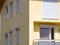 Beispiel eines Vorbaurollladen mit Kastenform rund in silber