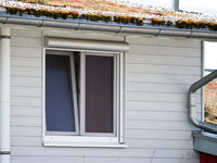 Beispiel eines Vorbaurollladen mit Kastenform rund in silber