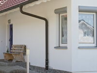 Beispiel eines Vorbaurollladen mit Kastenform rund in grau