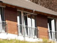 Beispiel eines Vorbaurollladen mit Kastenform rund in silber
