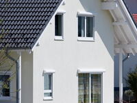 Beispiel eines Vorbaurollladen mit Kastenform rund in weiß