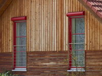 Beispiel eines Vorbaurollladen mit Kastenform rund in Sonderfarbe